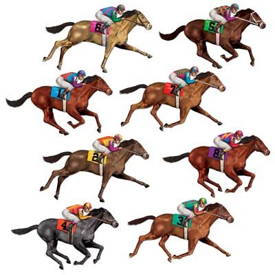 Race Horses Wall Decorations Insta-Theme Props