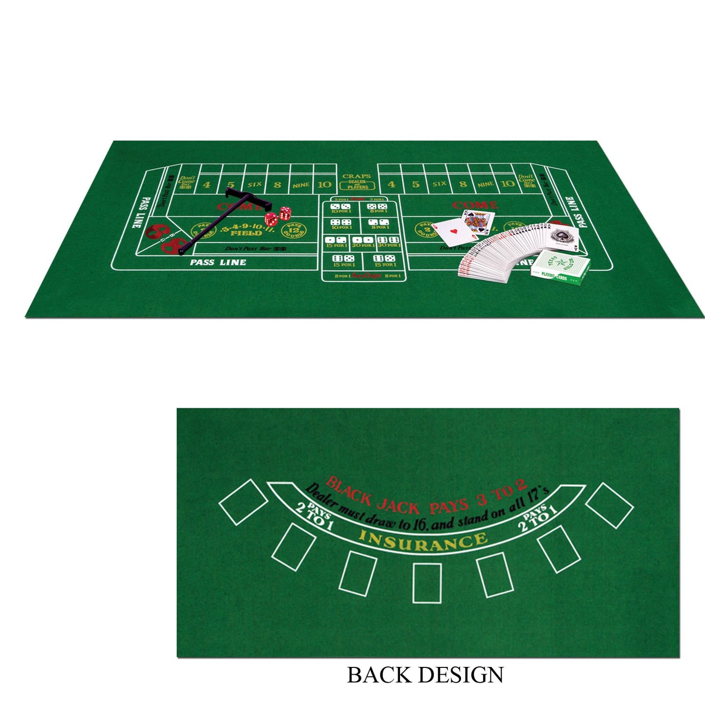 Casino Blackjack & Craps Game Set