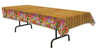 Luau Flowers & Bamboo Tablecover