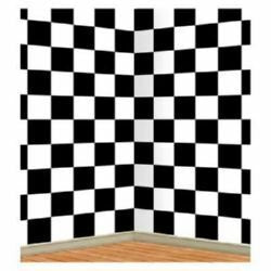 Backdrop Black & White Checkered Scene Setter