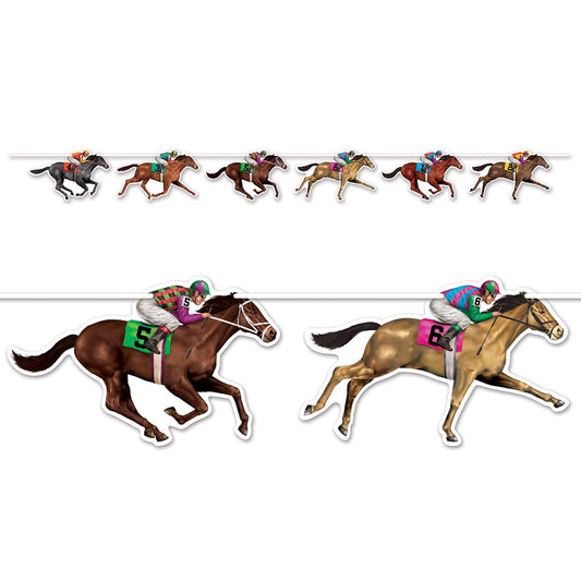 Horse Racing String Streamer Banner