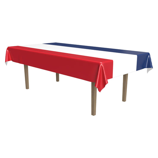 Red, White & Blue Striped Tablecover