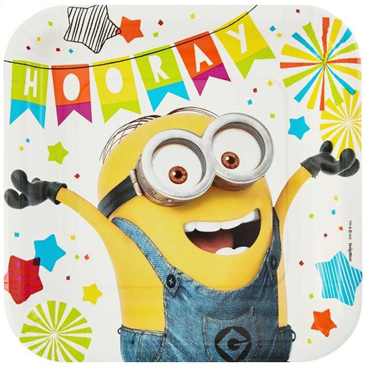 Despicable Me 3 23cm Square Paper Plates