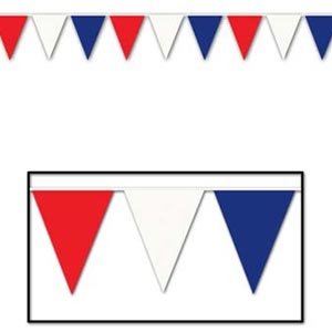 Pennant Flag Banner Giant Red, White & Blue