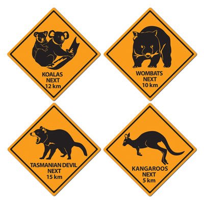 OUT OF STOCK Australian Outback Road Signs Cutouts