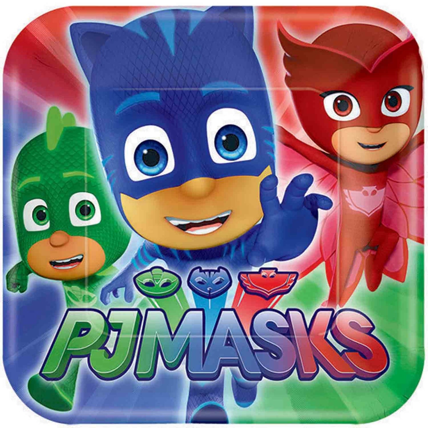 PJ Masks 23cm Square Paper Plates