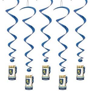 Oktoberfest Beer Steins Hanging Decoration Whirls