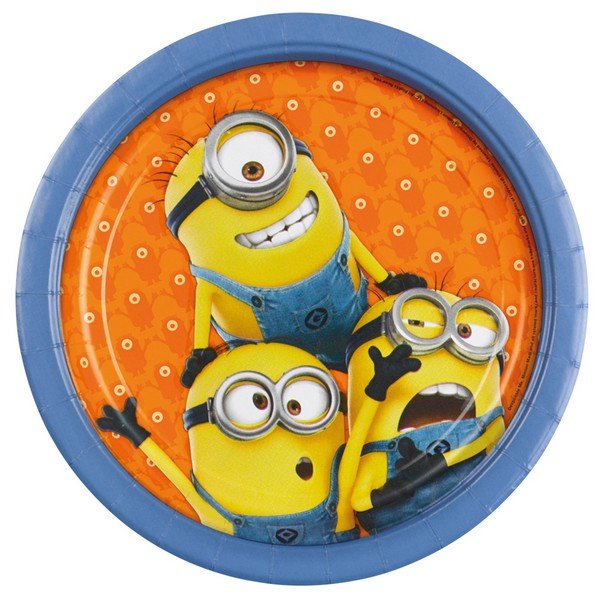 Minions 23cm Round Paper Plates