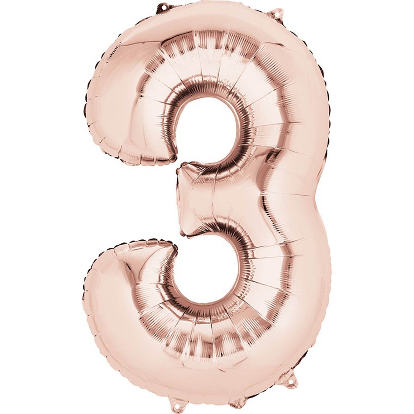 SuperShape Rose Gold Numeral 3.