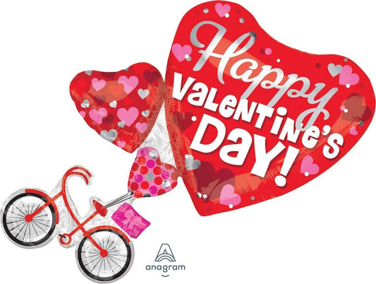 SuperShape XL Happy Valentine's Day Bike & Hearts