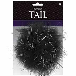 Black Bunny Feather Tail