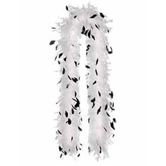 Feather Boa Black and White