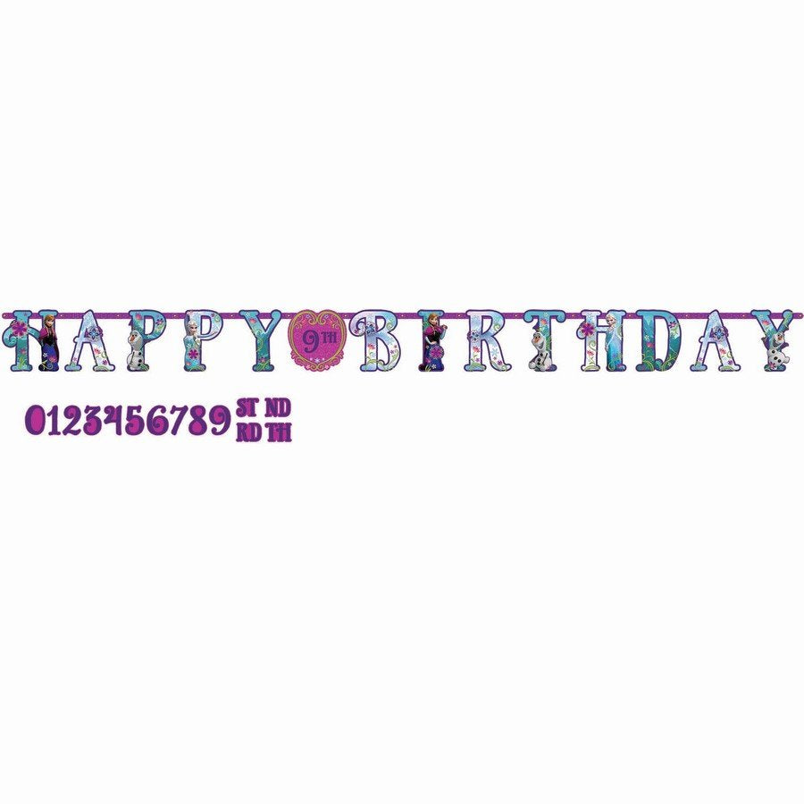 Frozen Jumbo Add-An-Age Letter Banner