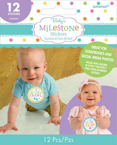 Baby Shower Stickers Milestone