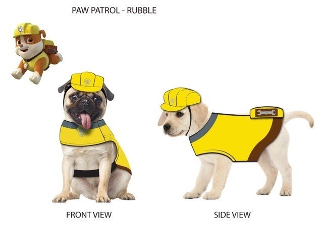 Paw Patrol Dog Costume Rubble-Yellow