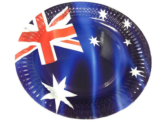 Australia 23cm Round Paper Plates (Pack of 8)