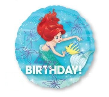 45cm Standard Dream Big Ariel Happy Birthday Balloon