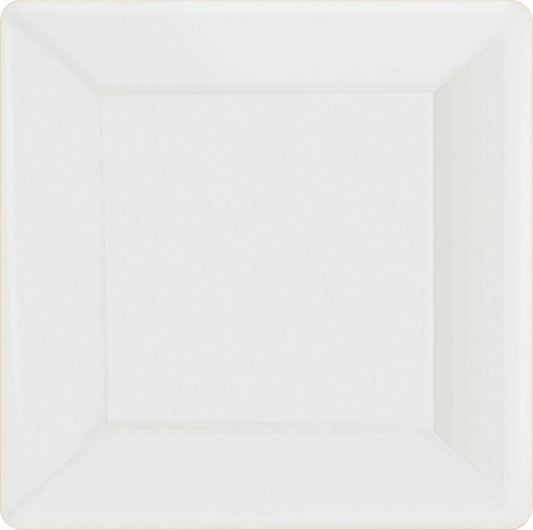 Paper Plates 26cm Square 20CT - Frosty White