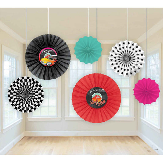 Classic 50's Paper Fan Decorations