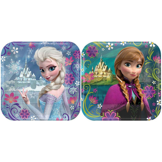 Frozen 17cm Square Paper Plates Assorted Designs