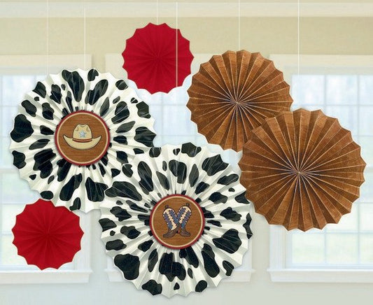 Western Paper Fan Decorations