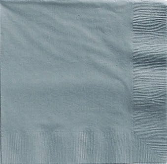 Beverage Napkins 20 Pack 2 PLY - Silver