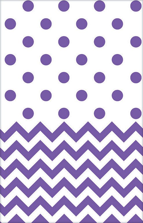 Chevron Plastic Tablecover New Purple