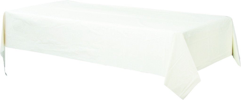 Plastic Rectangular Tablecover-Frosty White