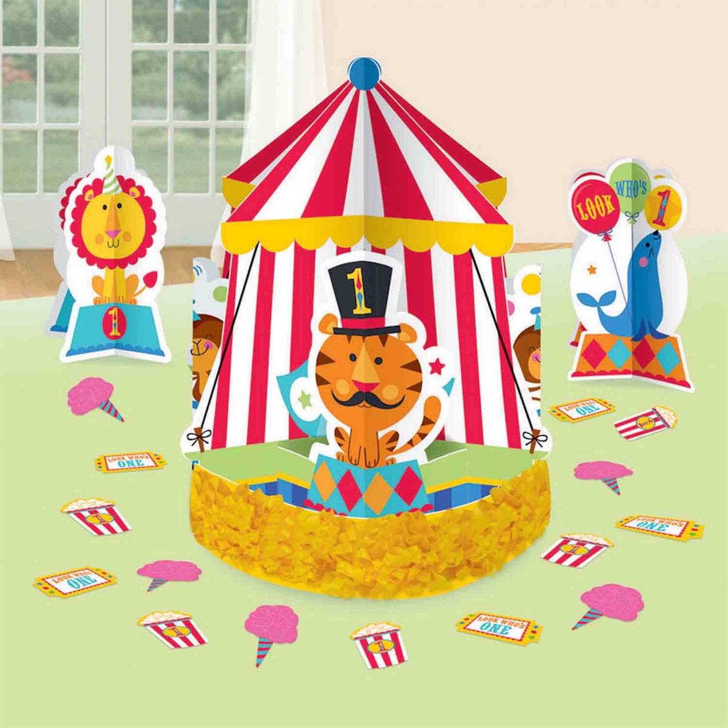 Fisher Price 1st Birthday Circus Table Decorations Kit