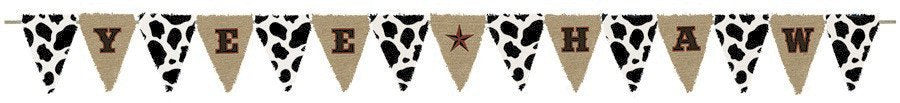 Western Burlap Banner