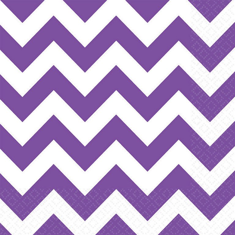 Chevron Lunch Napkins New Purple