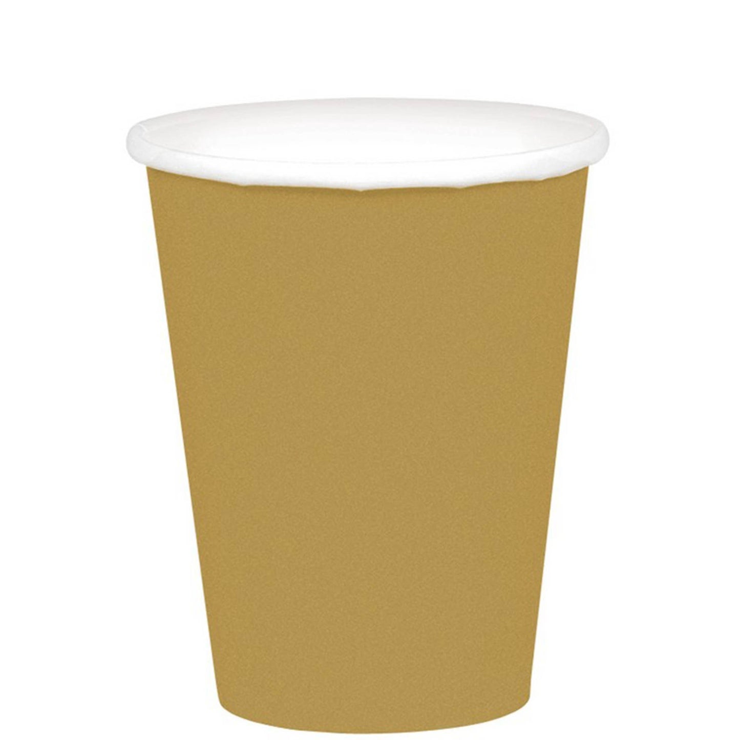 266ml Cups Paper - Gold (Pack of 20)