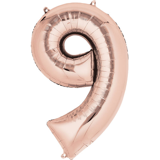 SuperShape Rose Gold Numeral 9.