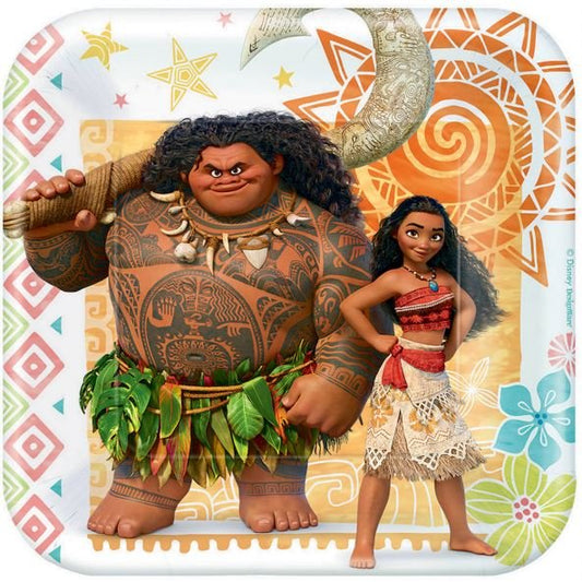 Moana 17cm Square Paper Plates