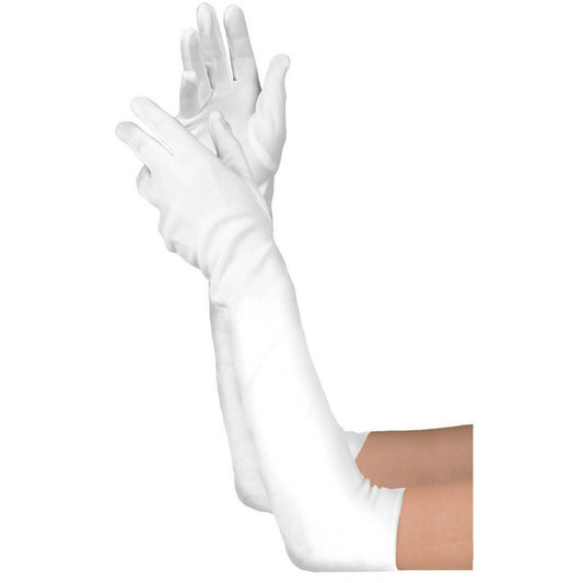 Long White Gloves