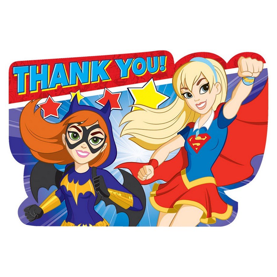 DC Superhero Girls Thank You Cards