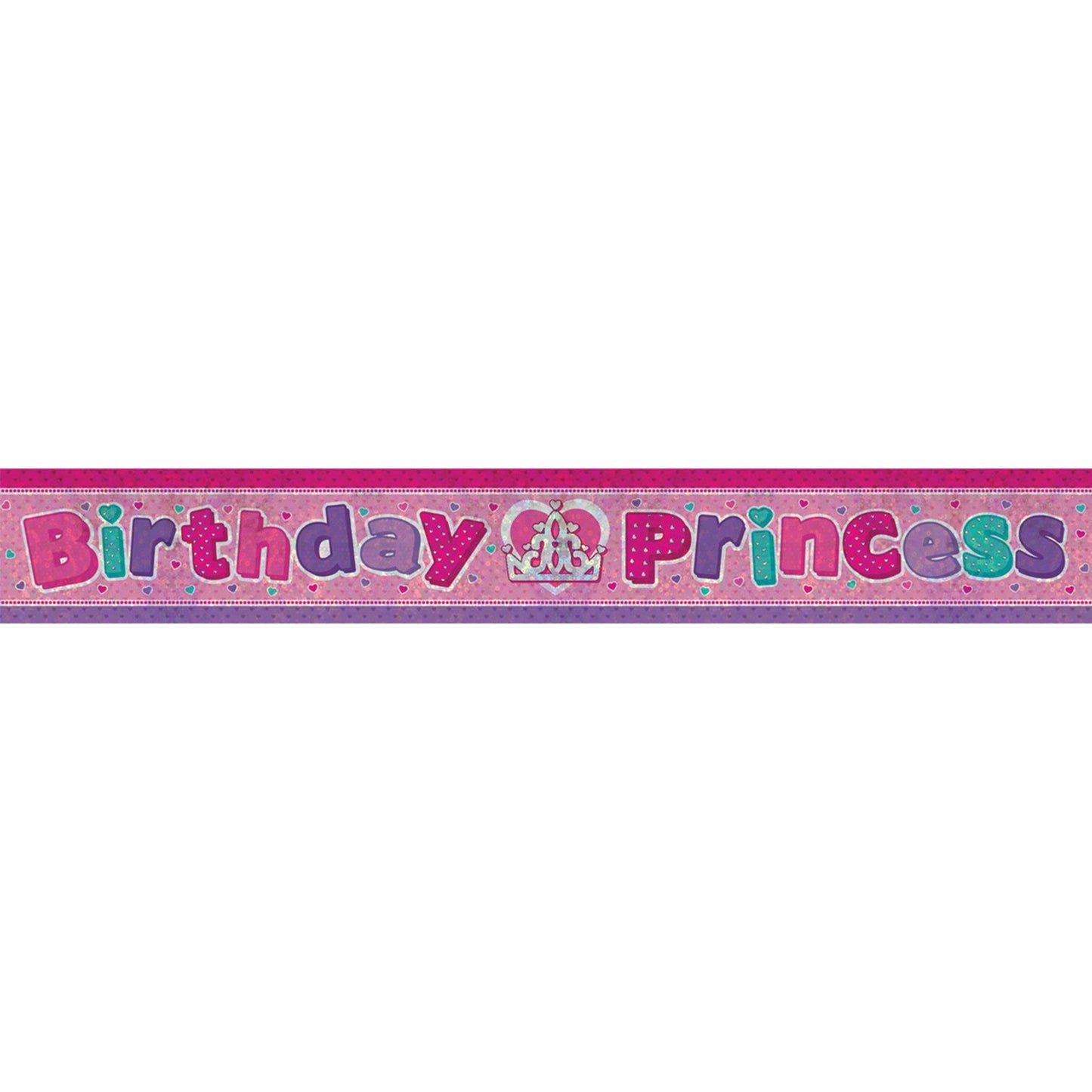 Banner Holographic Birthday Princess