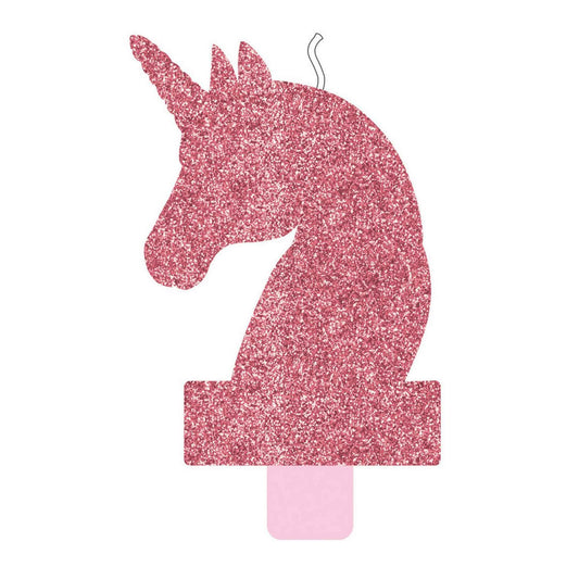 Magical Unicorn Glitter Birthday Candle