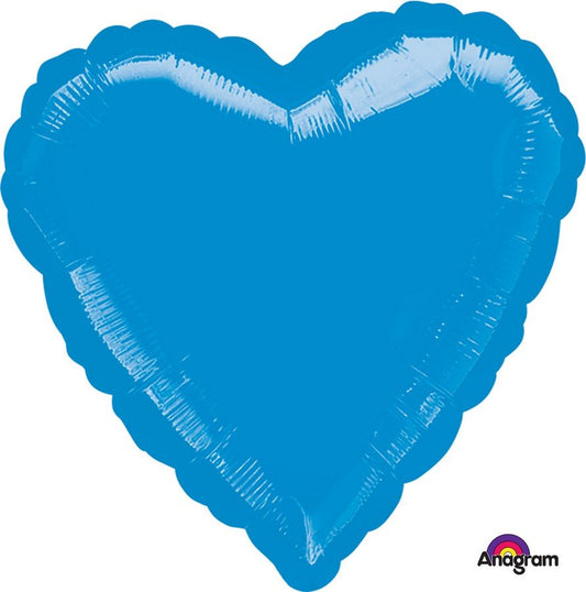 45cm Standard Heart HX Metallic Blue