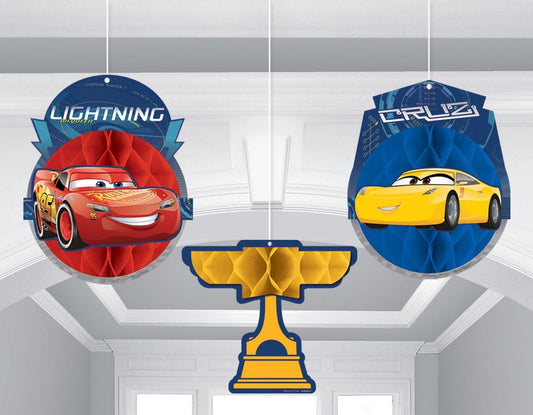 Cars 3 Honeycomb Decorations