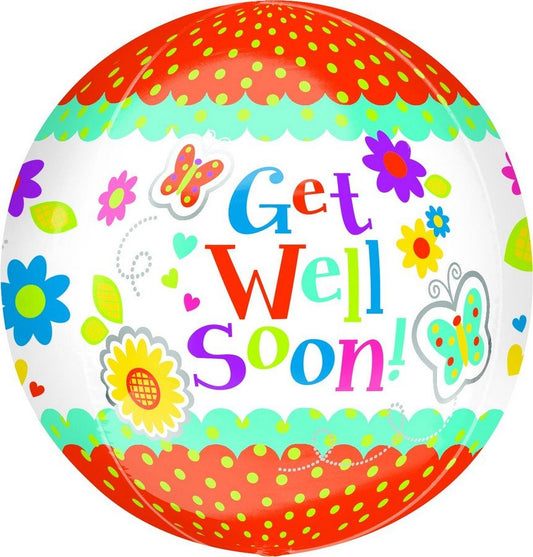 Orbz XL Get Well Soon Floral Butterfly