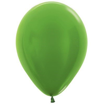 Sempertex 12cm Metallic Lime Green Latex Balloons 531, 50PK