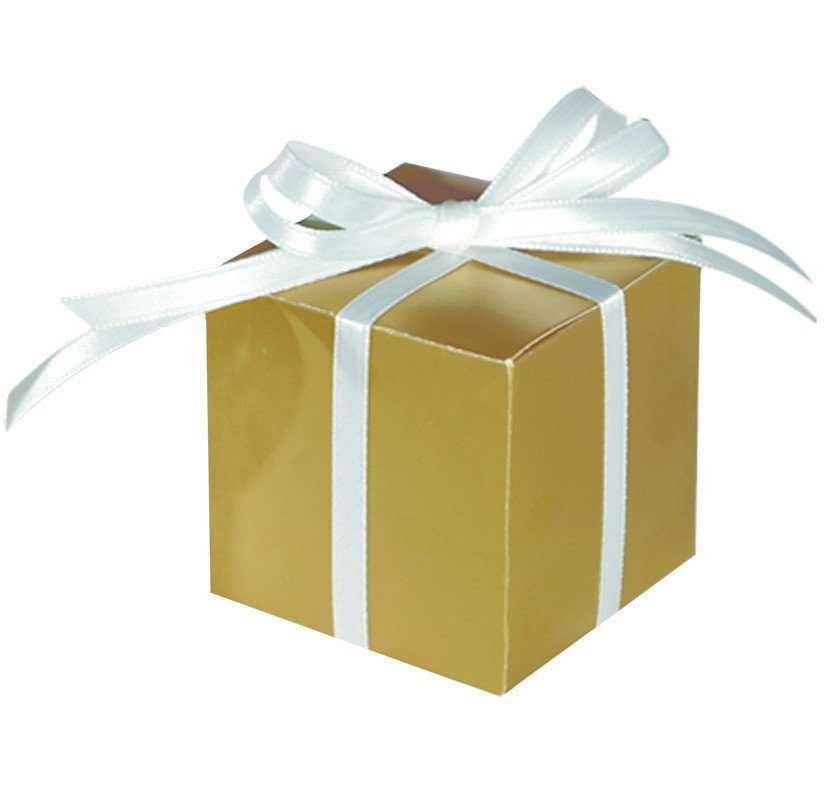 Mega Pack Paper Favor Boxes - Gold (Ribbon not Included)