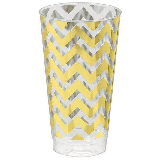 Premium Chevron Gold 473ml Tumblers