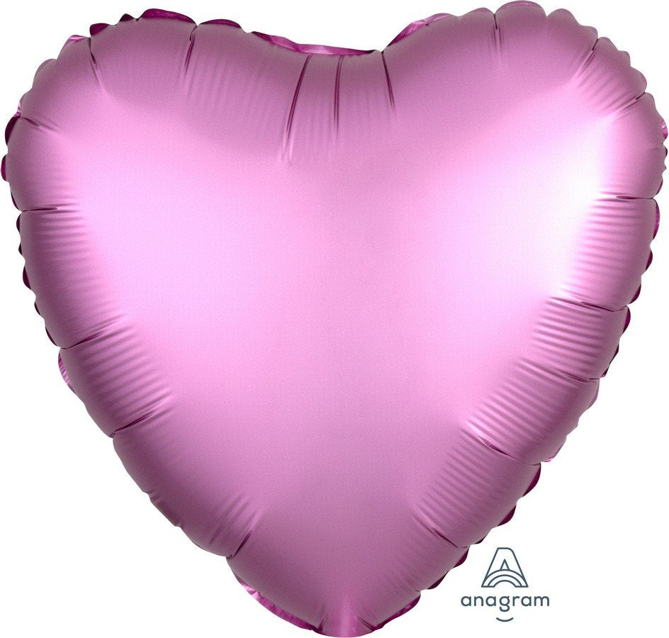 45cm Standard HX Satin Luxe Flamingo Heart