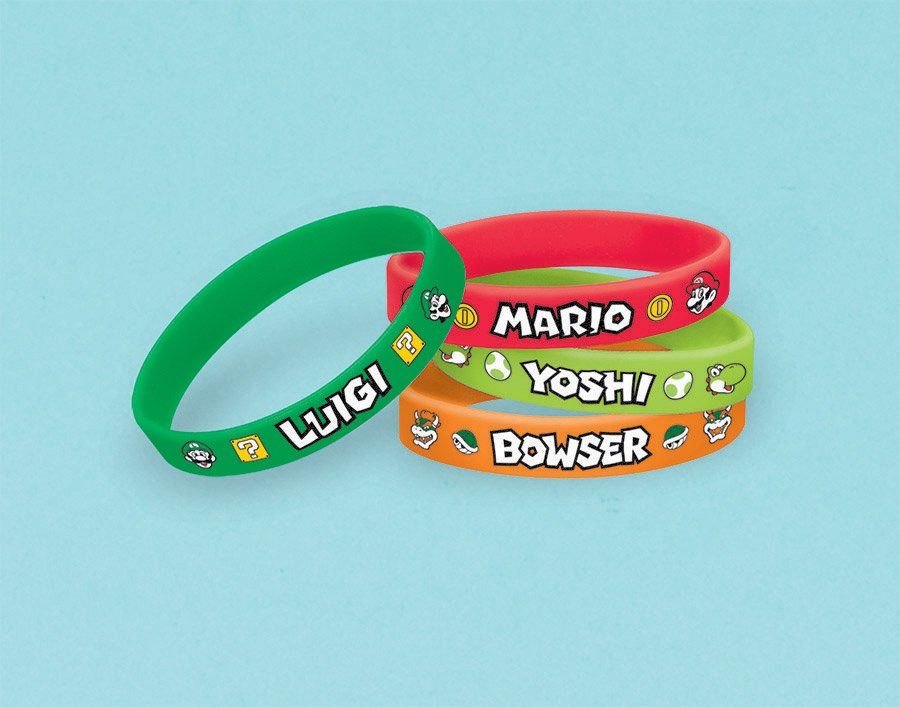 Super Mario Brothers Rubber Bracelets