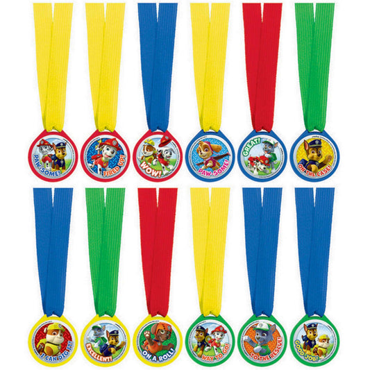 Paw Patrol Mini Award Medal Favors (Pack of 12)