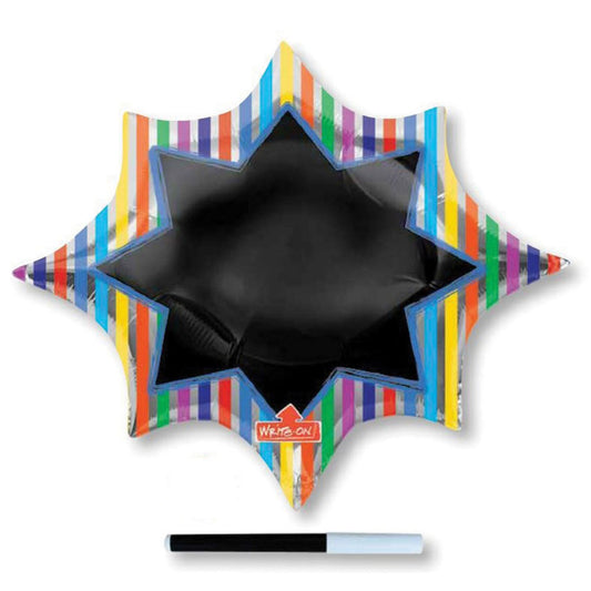 SuperShape XL Write-On Burst Black Board Star