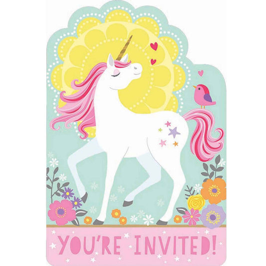 Magical Unicorn Postcard Invitations