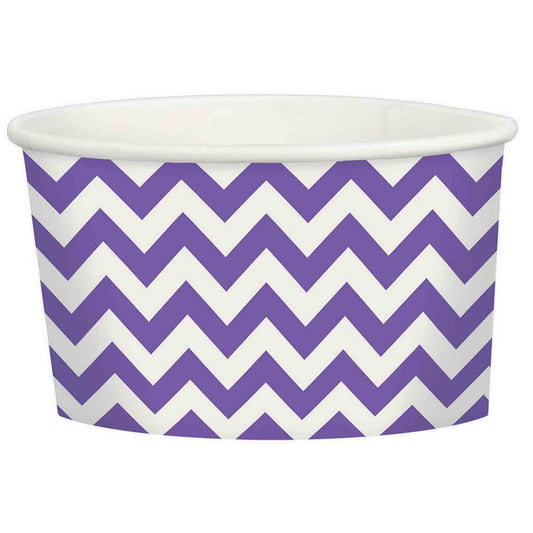 Chevron 280ml Treat Cups New Purple